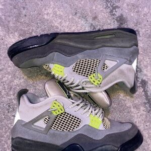 Jordan Gray and Lime Athletic Shoes